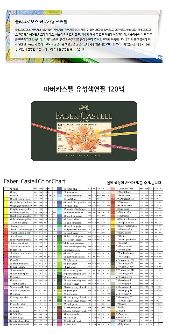 전문가용 유성 색연필 틴 케이스 120색_상세페이지