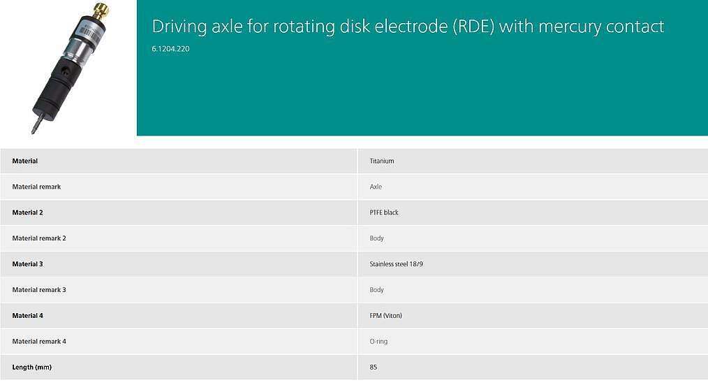 Drive Shaft w. Hg Contact for RDE VA_상세페이지