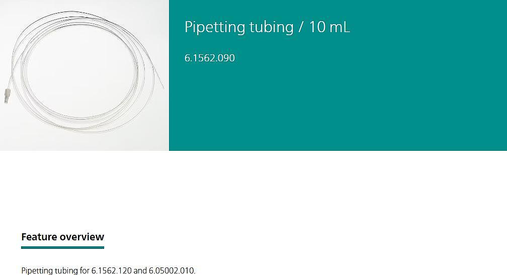 Pipetting tubing 4.8m, M6/Tip for 6.1562.120 and 6.05002.010_상세페이지