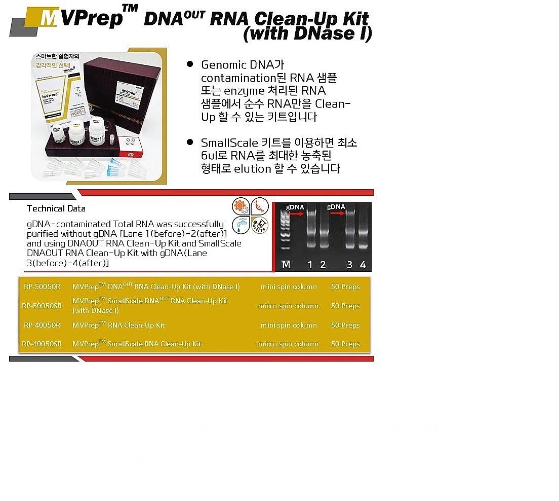 MVPrep SmallScale RNA Clean-Up Kit_상세페이지