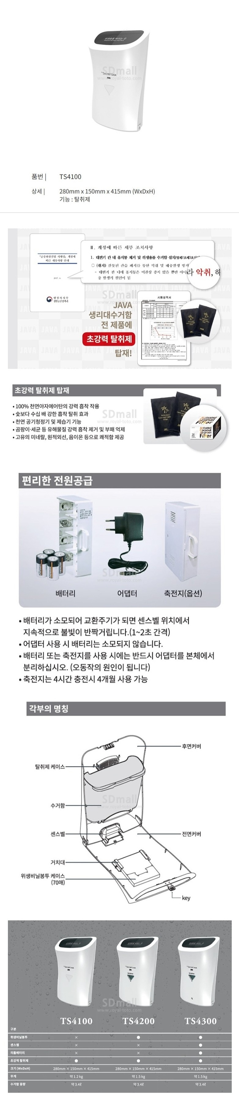 생리대수거함 (TS4100)_상세페이지
