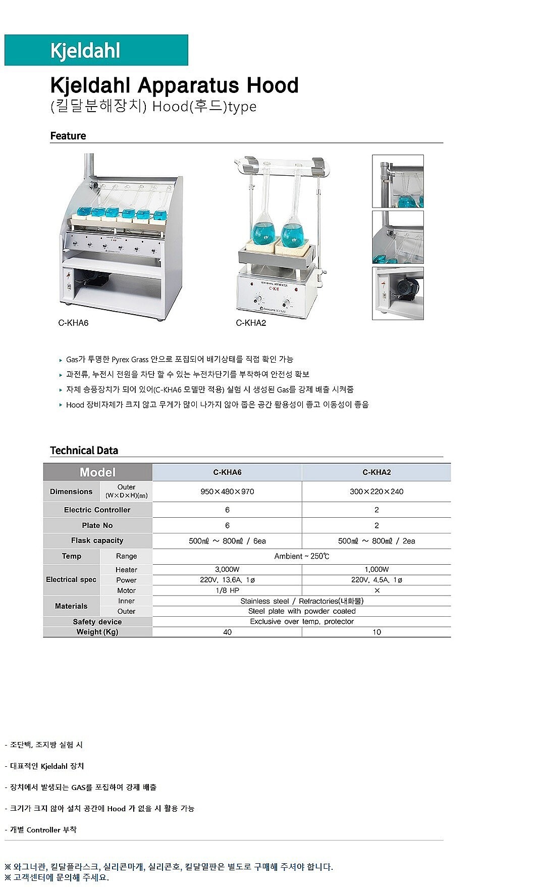 킬달 분해장치 후드타입 (CUC-KHA2) 용 액세서리_상세페이지