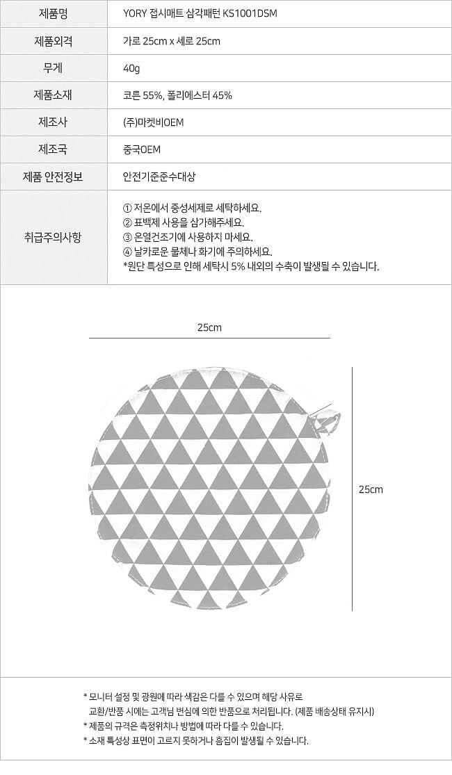 삼각패턴 냄비 받침_상세페이지