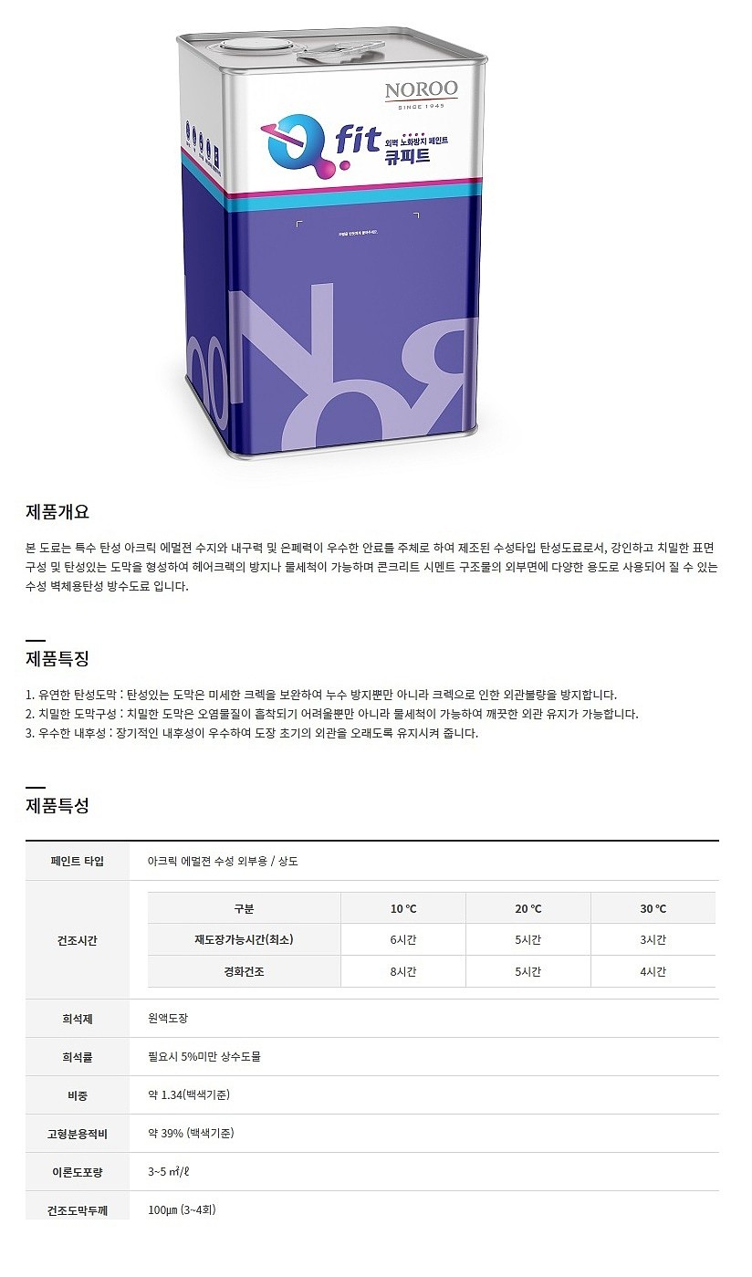 수성벽체용 탄성 방수도료 (방수키퍼)_상세페이지