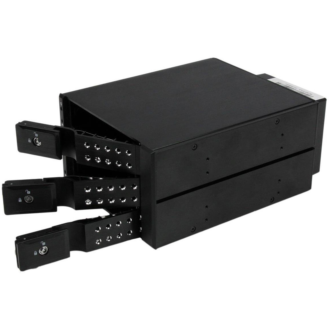 3x 3.5인치 SAS 2.0/SATA 3.0 HDD 하드 디스크 드라이브 대응 모바일 랙 알루미늄 케이스 채용 이너 트레이 불필요 핫 스왑 대응_상세페이지