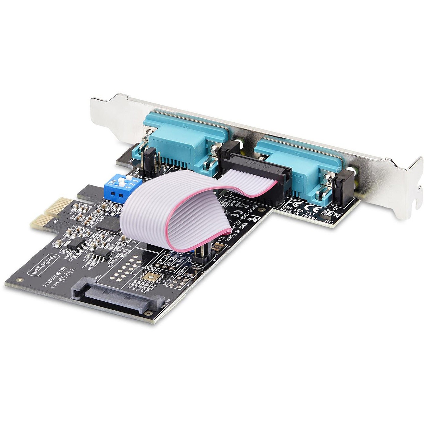 RS232C RS422 RS485 직렬 인터페이스 카드/PCIe x1/2포트/921.6Kbps/Win & Linux/DB9 확장 보드_상세페이지