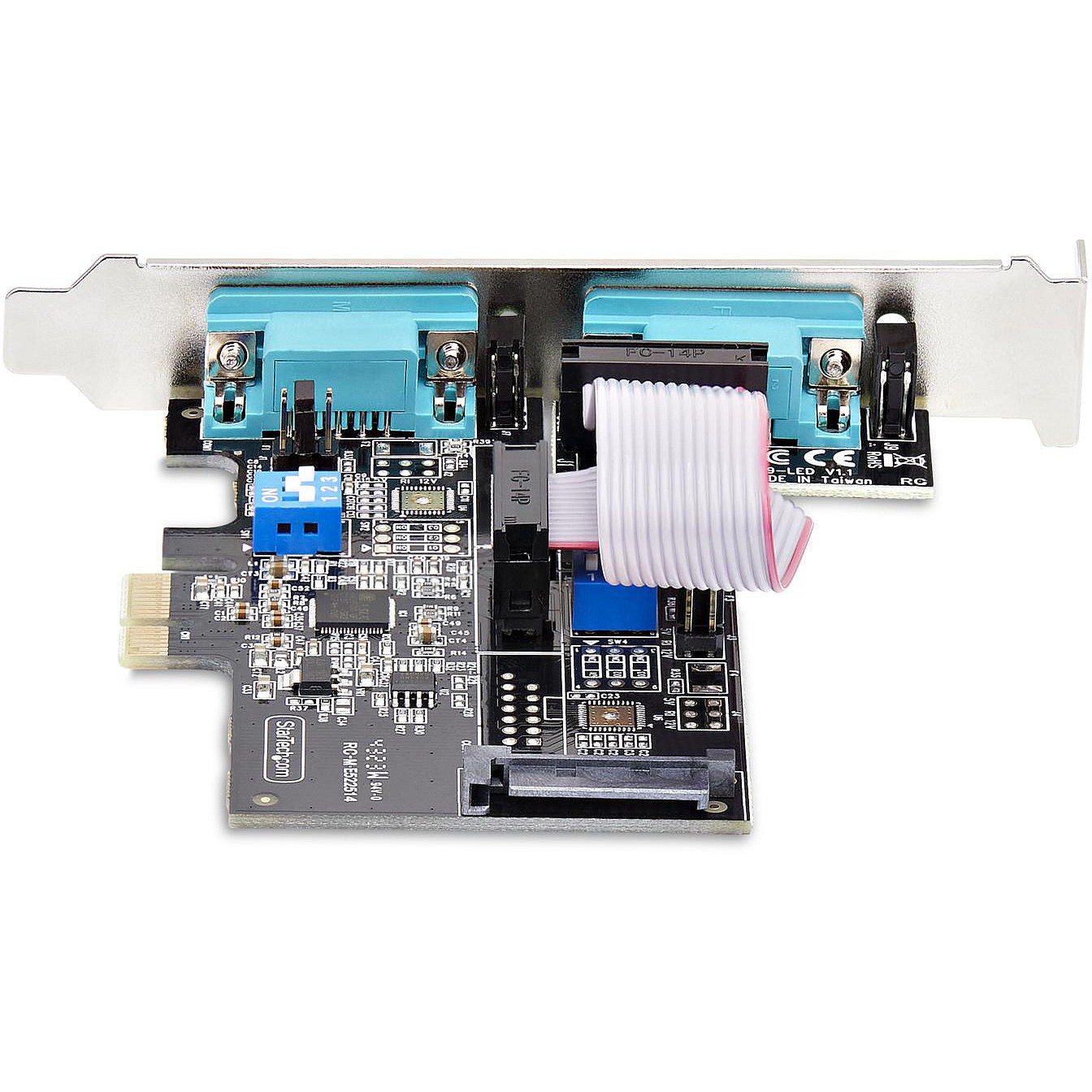 RS232C RS422 RS485 직렬 인터페이스 카드/PCIe x1/2포트/921.6Kbps/Win & Linux/DB9 확장 보드_상세페이지