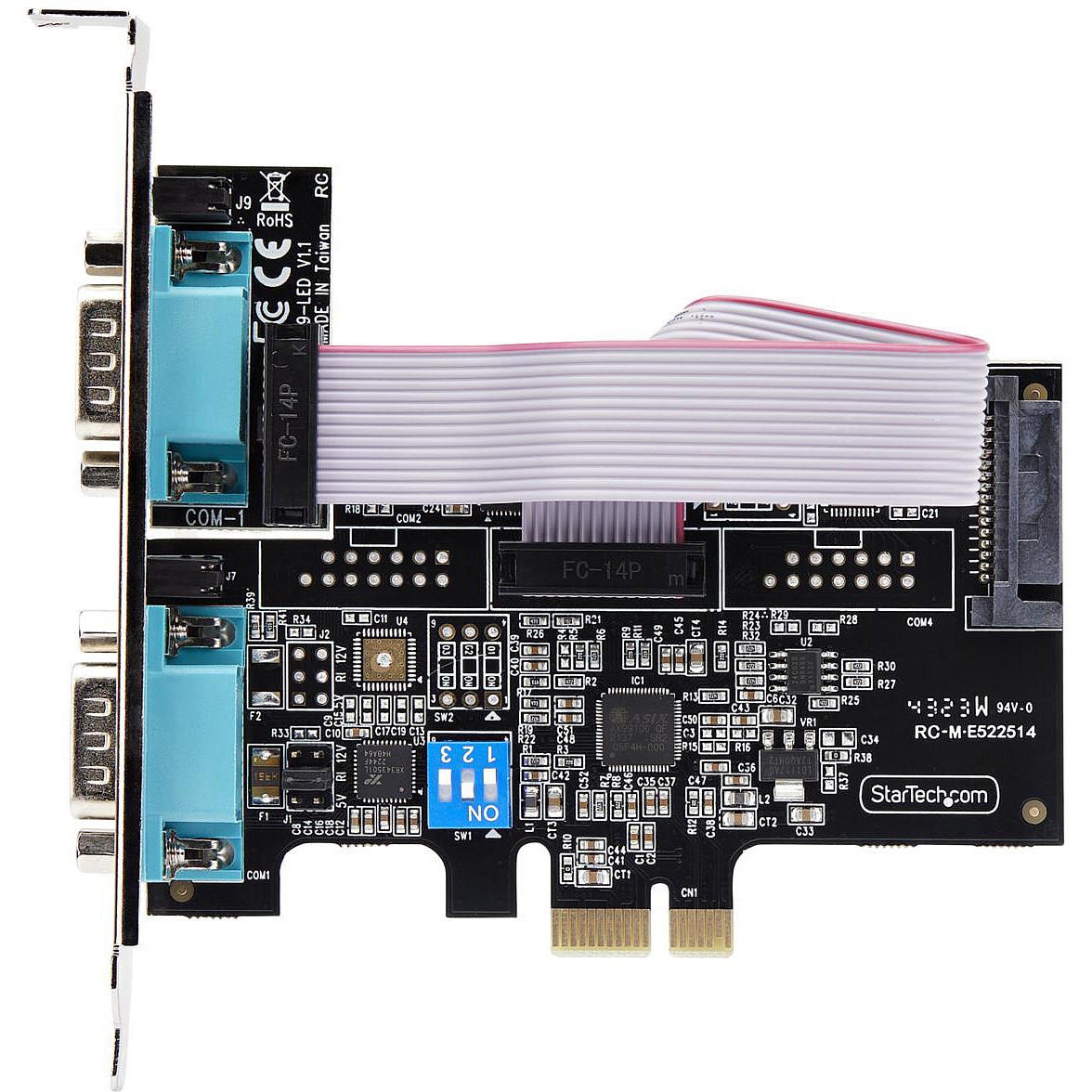 RS232C RS422 RS485 직렬 인터페이스 카드/PCIe x1/2포트/921.6Kbps/Win & Linux/DB9 확장 보드_상세페이지