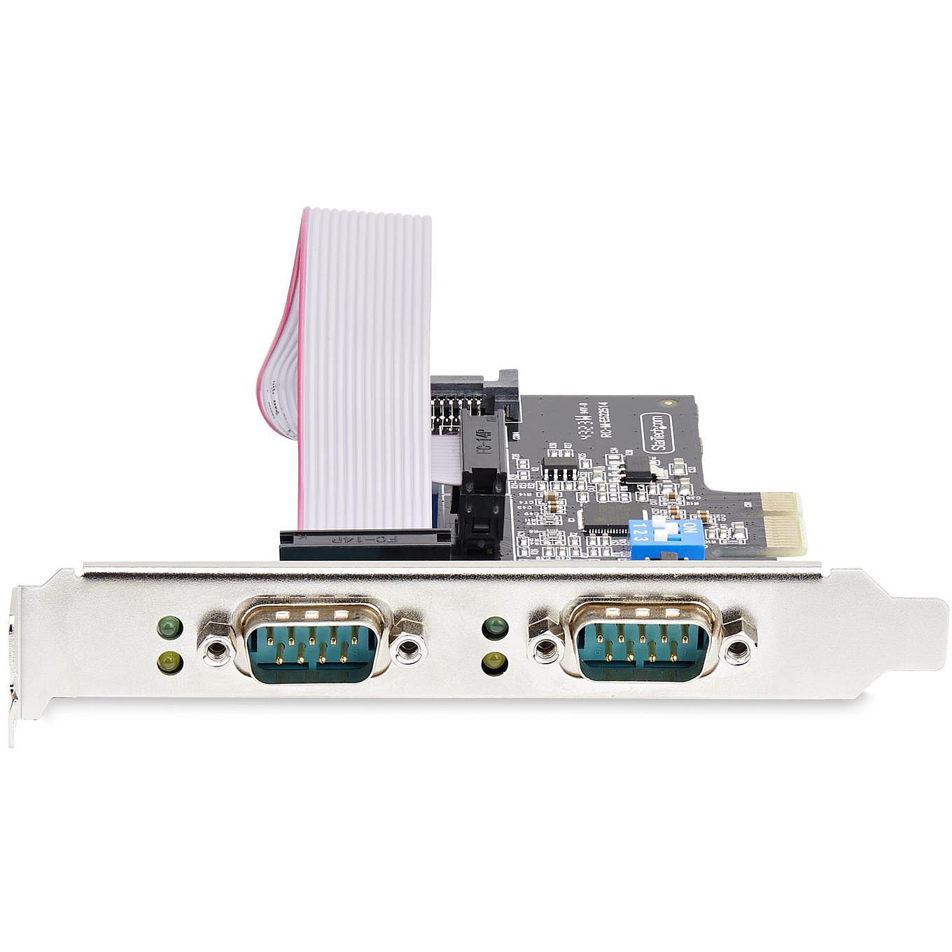 RS232C RS422 RS485 직렬 인터페이스 카드/PCIe x1/2포트/921.6Kbps/Win & Linux/DB9 확장 보드_상세페이지