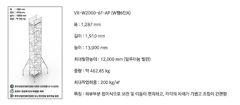 W형 안전 작업대 (VX-W2000-6F-AP)_상세페이지