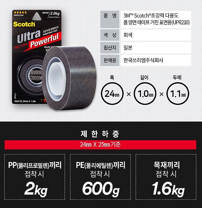 초강력 다용도 폼 양면 테이프_상세페이지