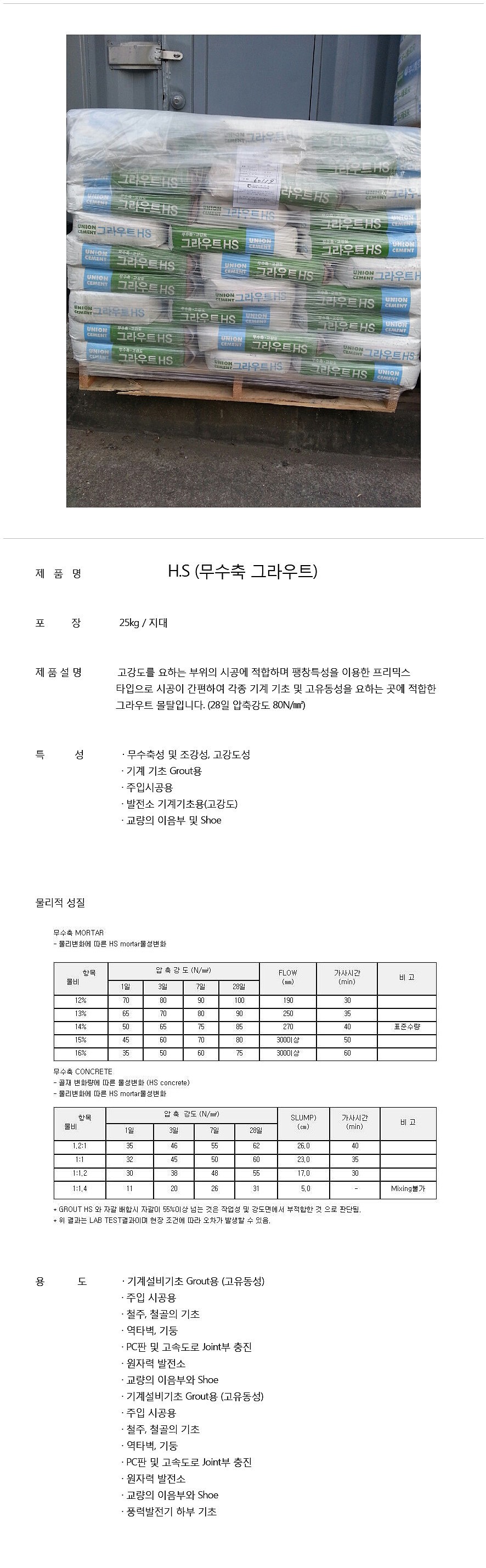 무수축 몰탈 (무수축 그라우트, HS, 25kg)_상세페이지