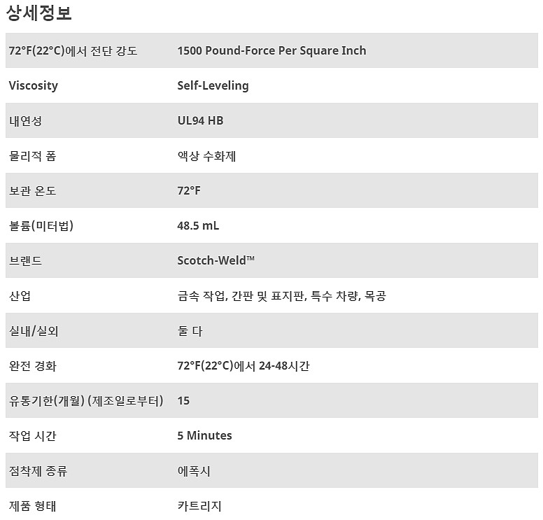 2액형 에폭시 접착제 (DP-100/Clear)_상세페이지