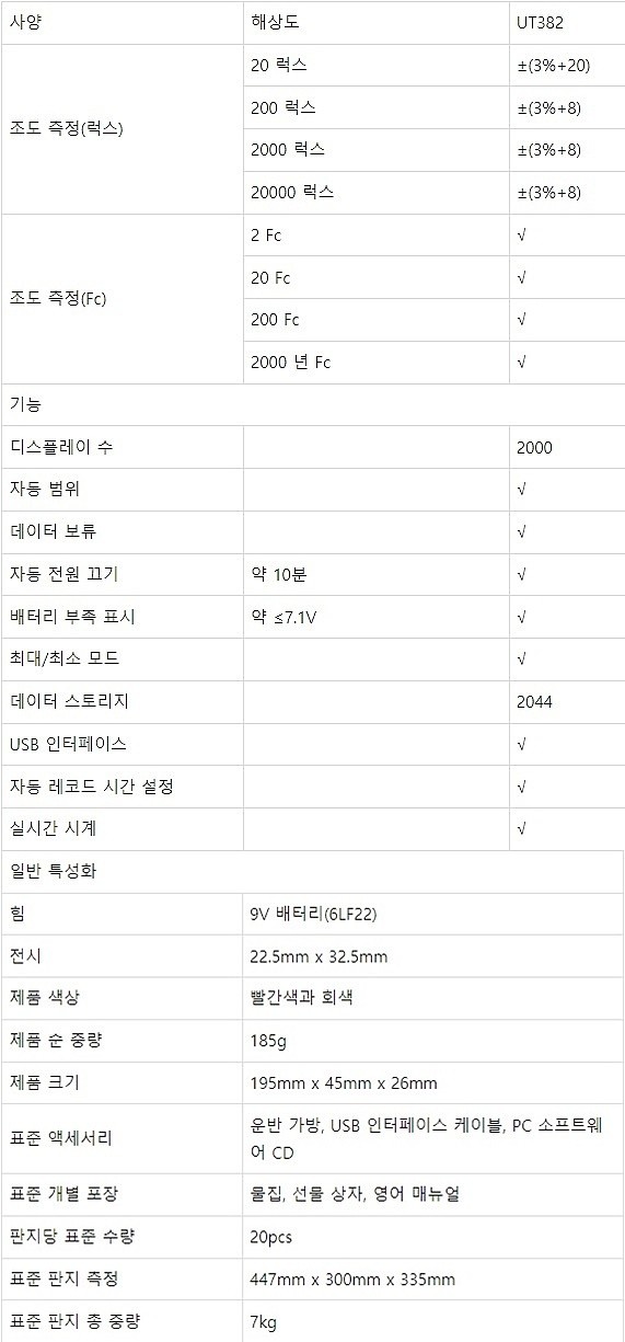 조도계 (UT382)_상세페이지