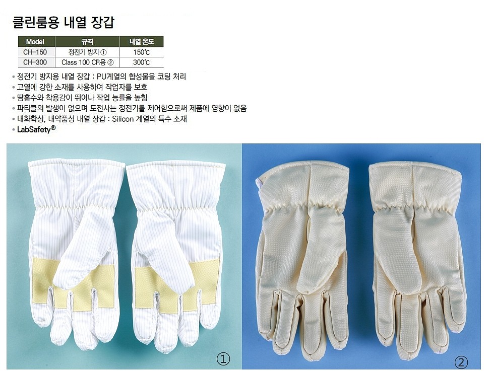 크린룸용 내열 장갑_상세페이지
