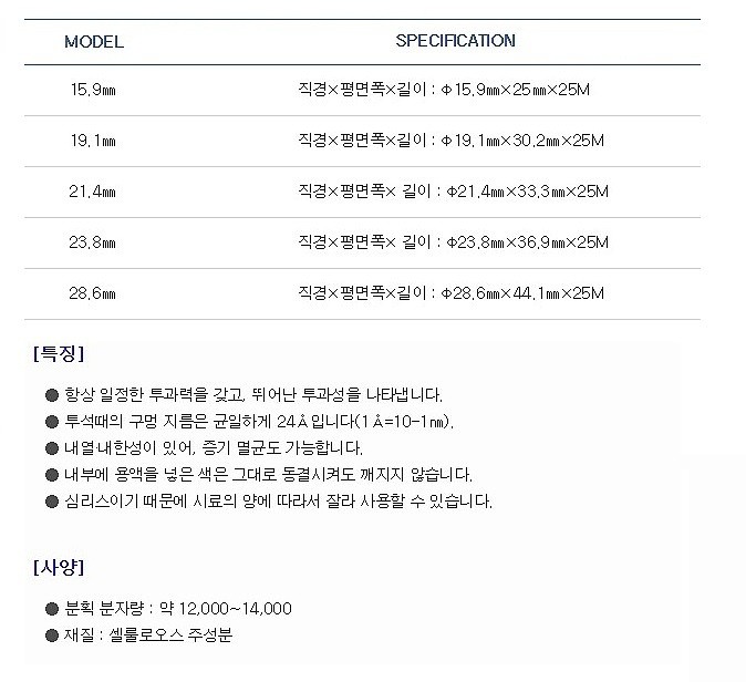 비스킹튜브 (투석용셀룰로오스튜브)_상세페이지
