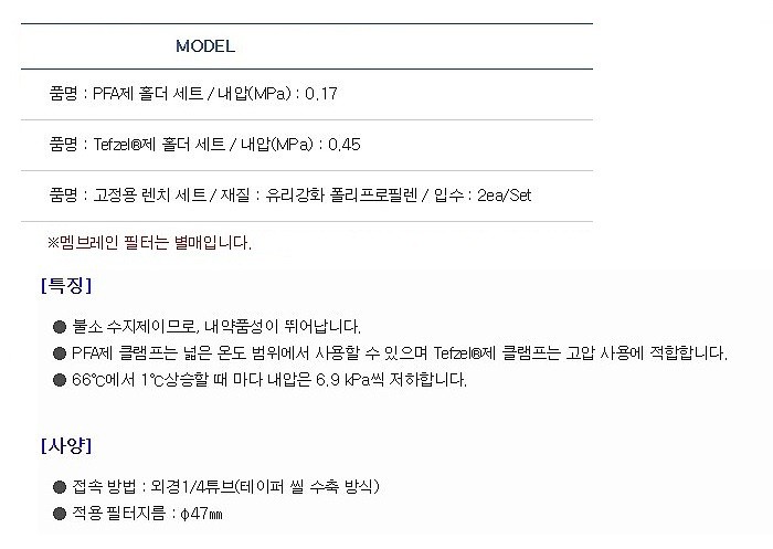 불소수지제 필터홀더 (Ø47mm용)_상세페이지
