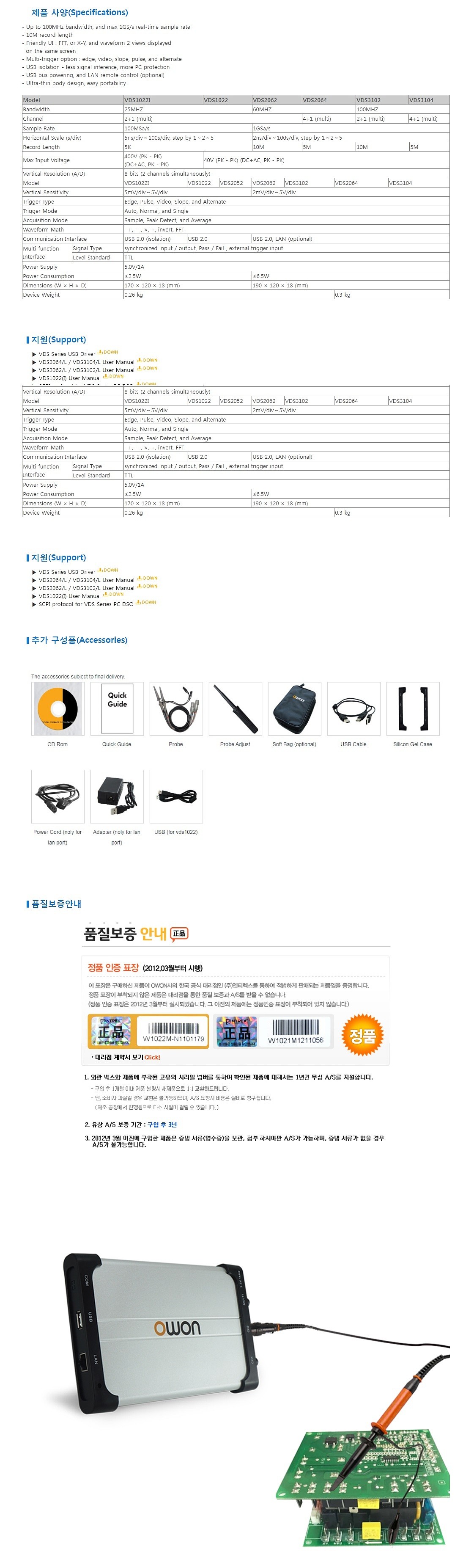PC based 오실로스코프 (VDS1022)_상세페이지