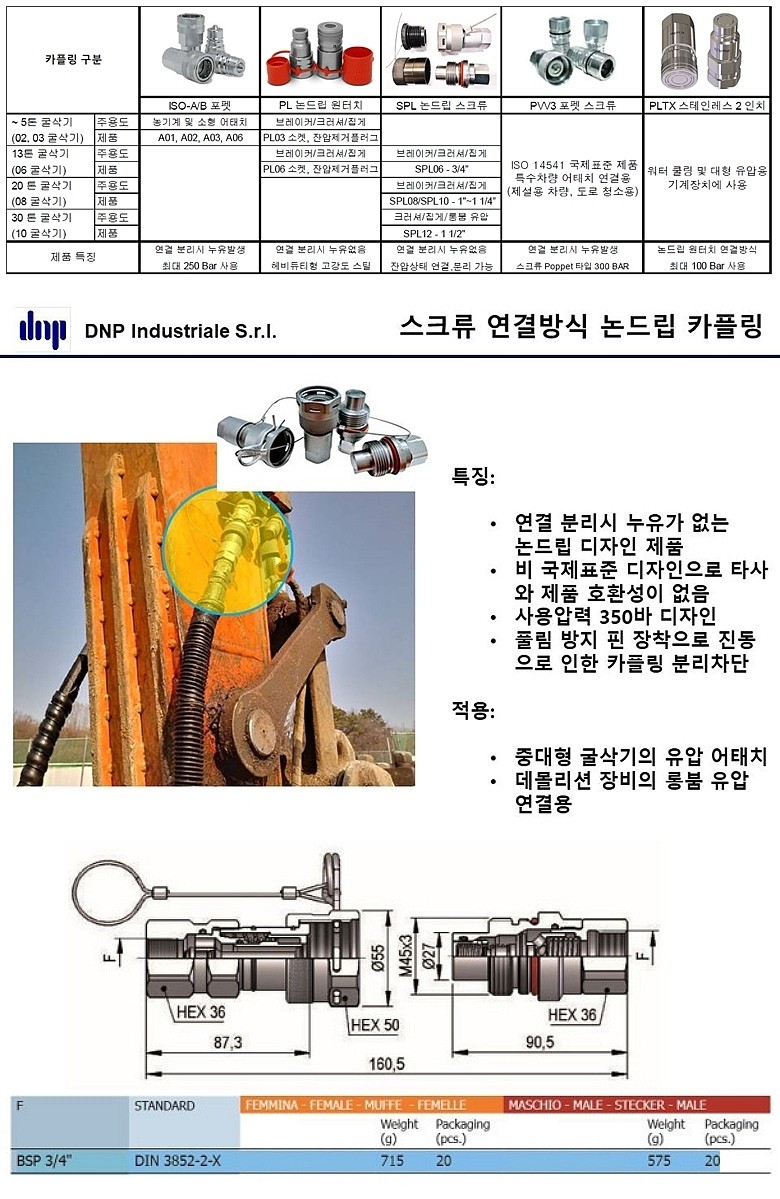 유압 카플러 (SPL06)_상세페이지
