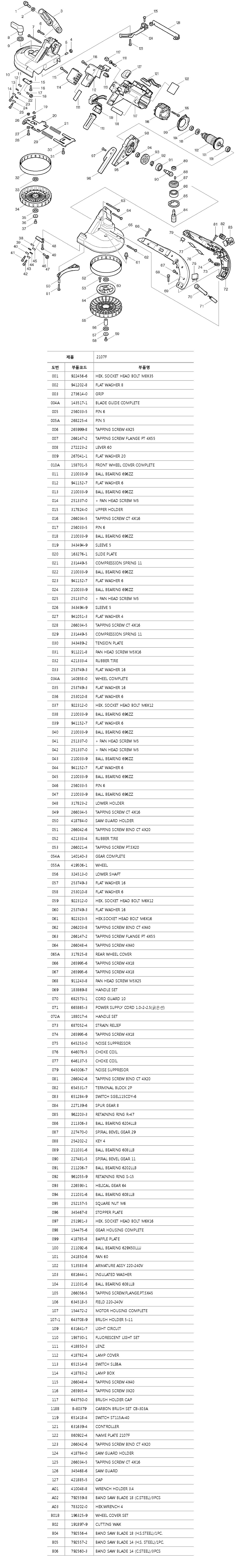 밴드쏘 부품 (2107F)_상세페이지