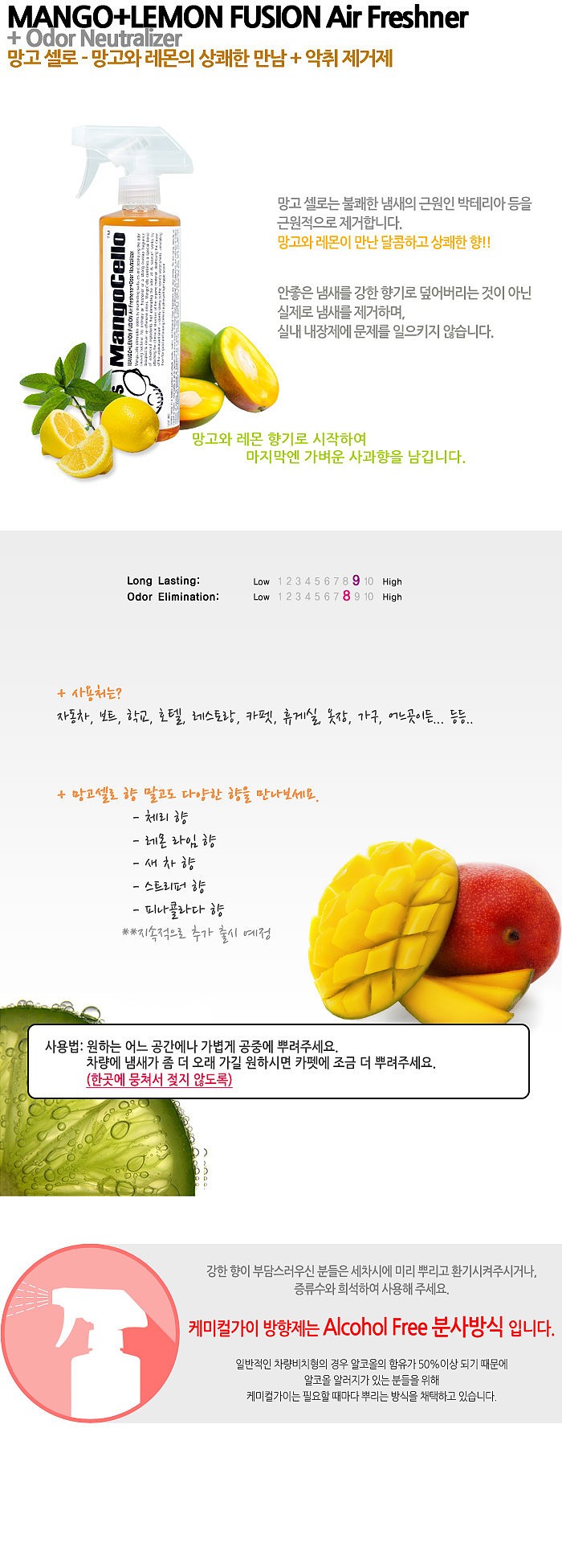 망고레몬 센트 스프레이 방향제_상세페이지
