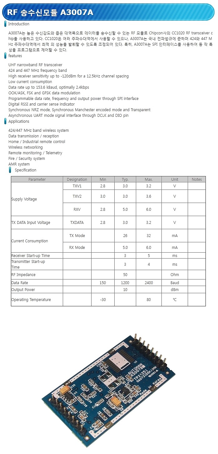 RF 송수신모듈 (A3007A)_상세페이지