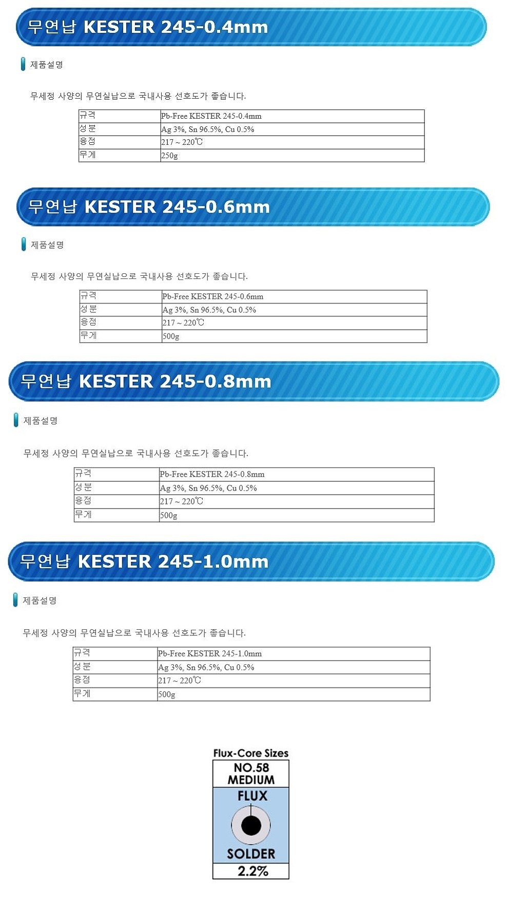 무연납 (KESTER 245)_상세페이지