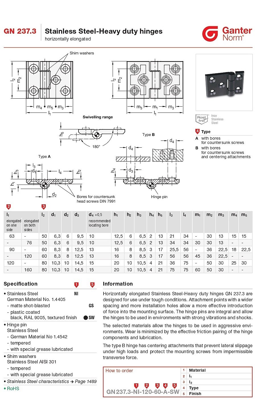 Stainless Steel Heavy duty hinges (GN 237.3)_상세페이지