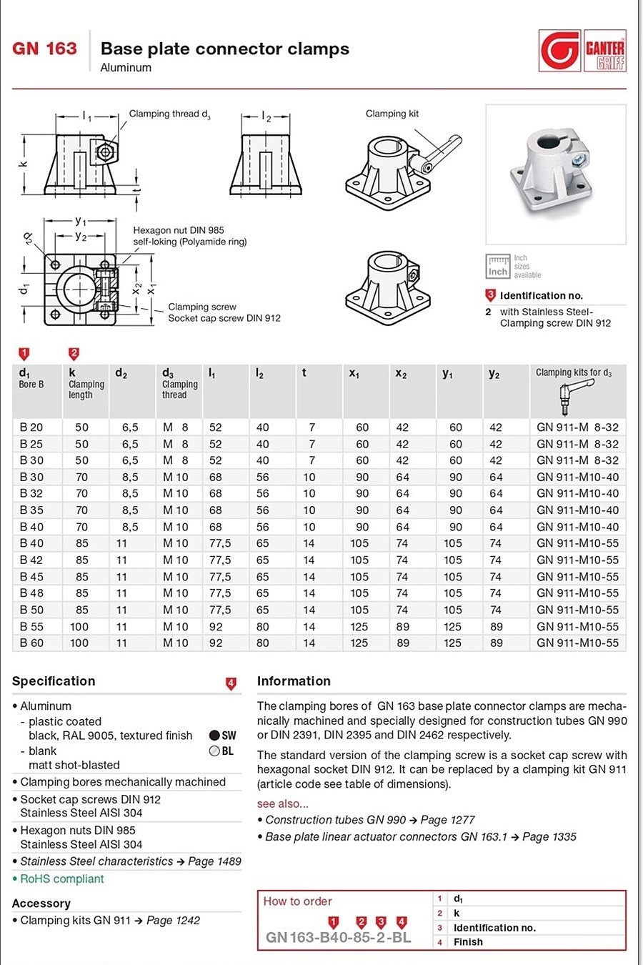 Base plate connector clamps (GN 163)_상세페이지