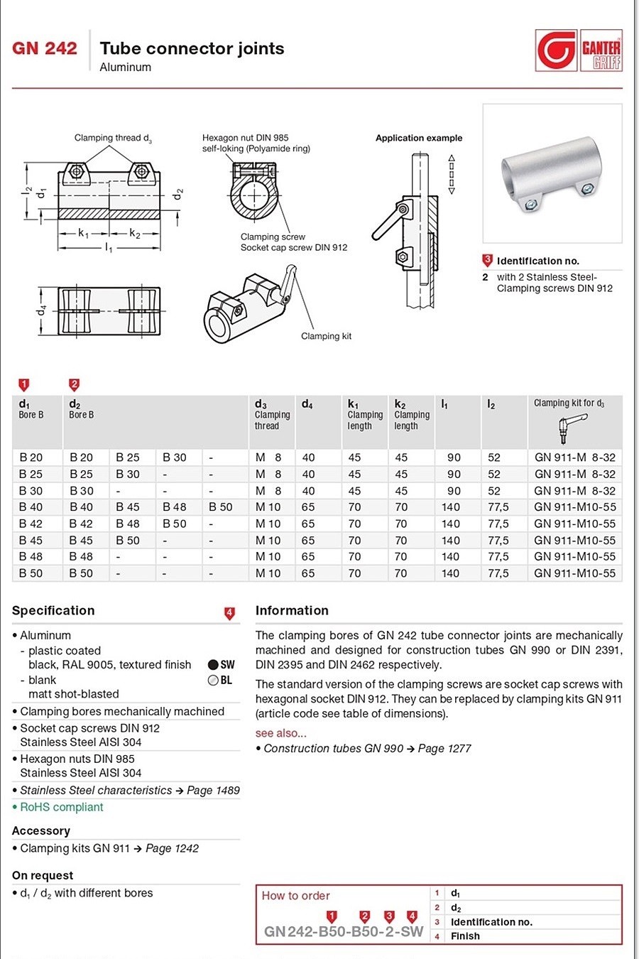 Tube connector joints (GN 242)_상세페이지