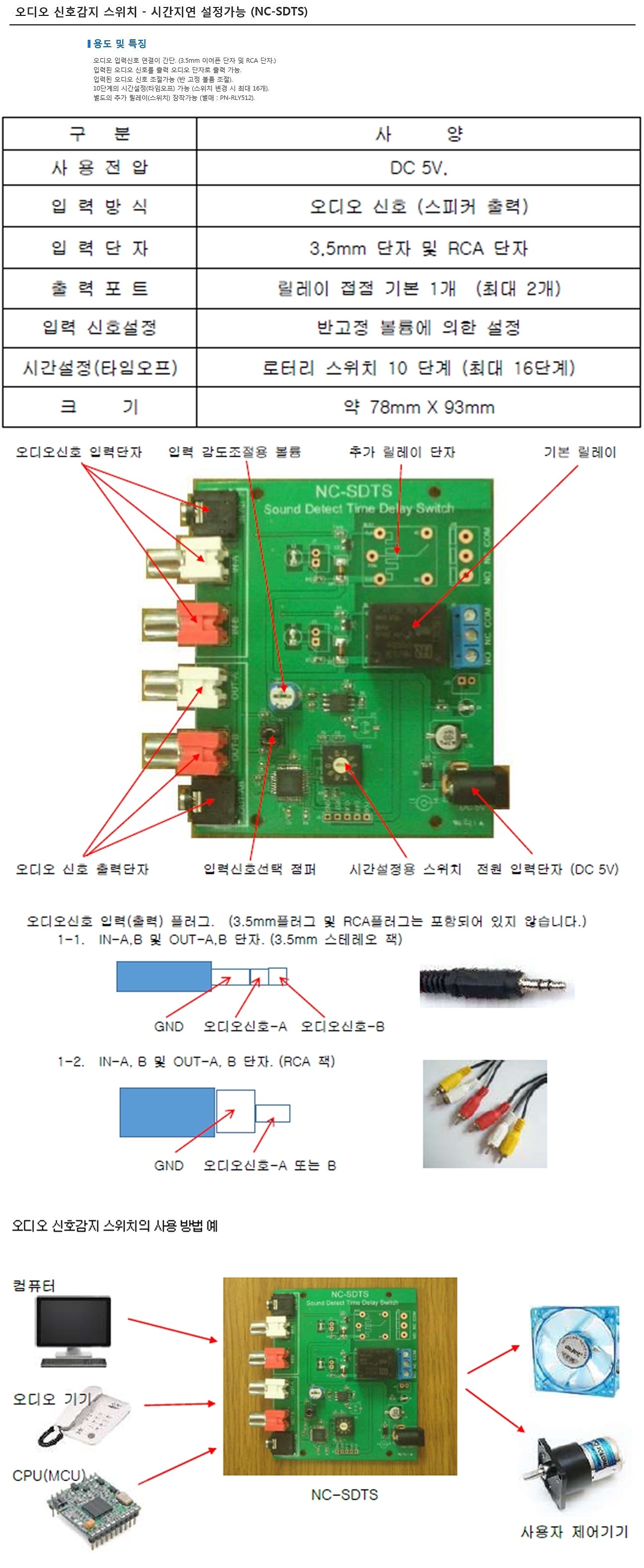 오디오 신호감지 스위치(NC-SDTS)_상세페이지