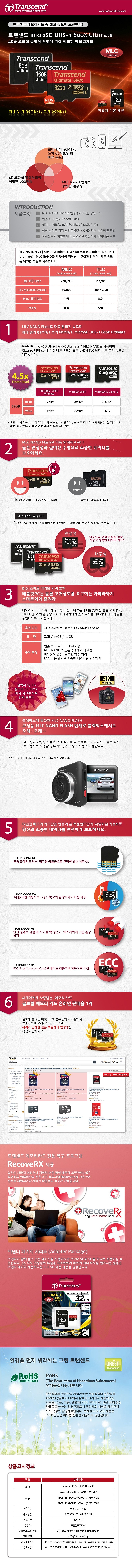 Micro SDHC 카드 Class10 UHS-I 600X (16/32GB)_상세페이지