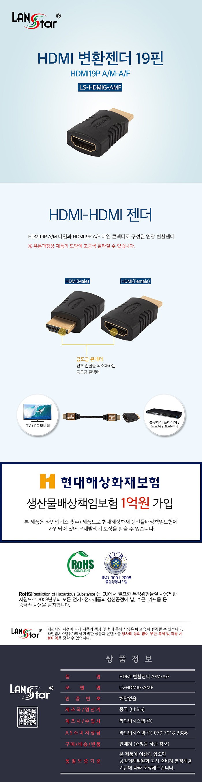 HDMI 연장 젠더 (LS-HDMIG-AMF)_상세페이지