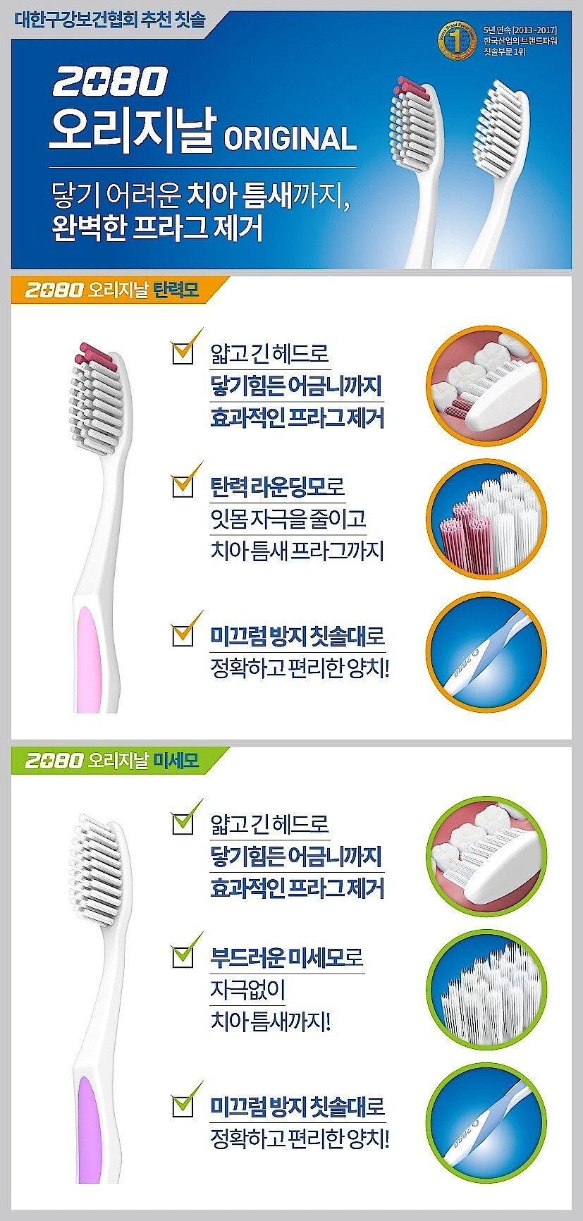 2080 오리지날 칫솔 (미세모)_상세페이지