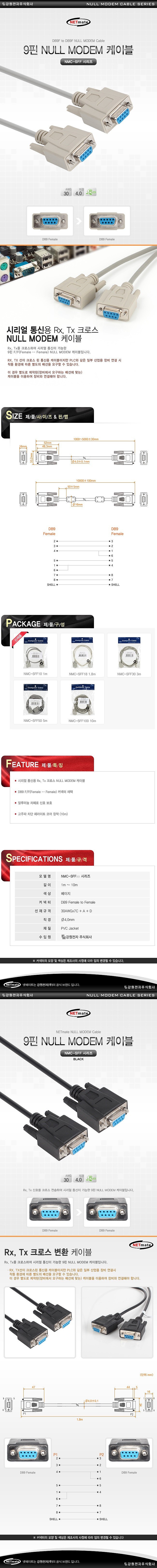 DB9 F/F 크로스 시리얼 케이블 (NMC-SFF)_상세페이지