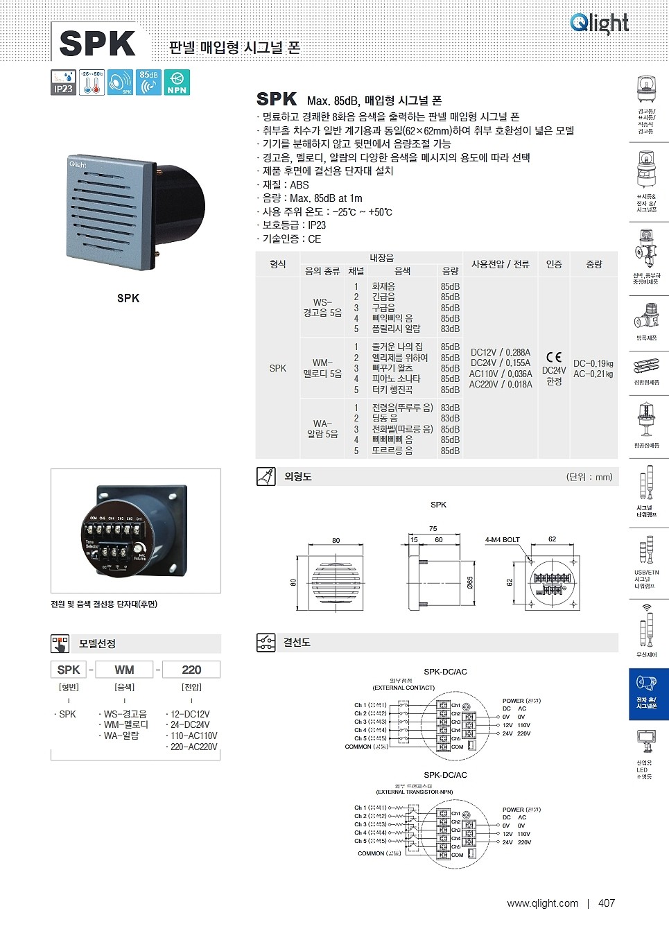 판넬용 시그널 폰(SPK Type)_상세페이지
