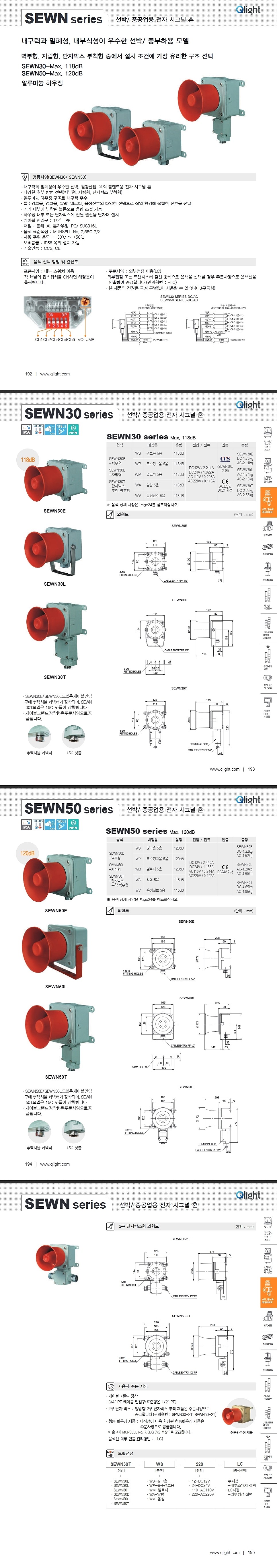 선박/중공업용 전자 시그널 혼(SEWN50T Type)_상세페이지