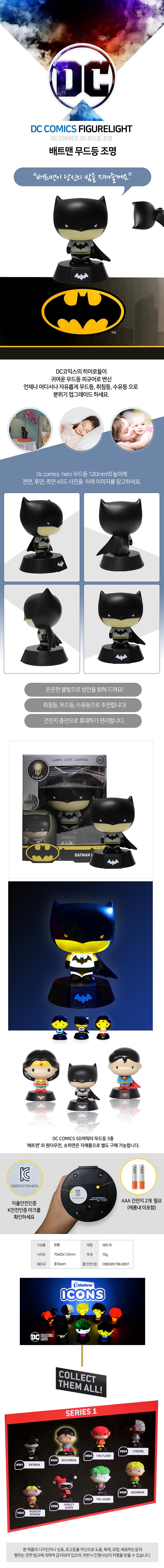 3D DC 코믹스 배트맨 무드등 장식장 피규어 라이트_상세페이지