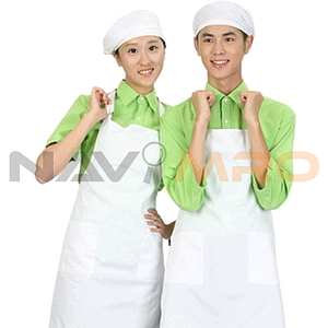 백색 목걸이 앞치마