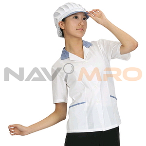 곤 체크카라 반팔 위생복