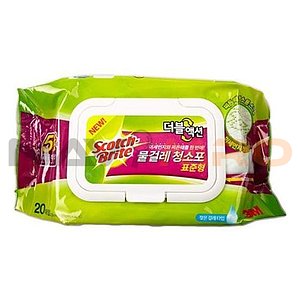 스카치브라이트 더블액션 물걸레 청소포 (20매 표준형)