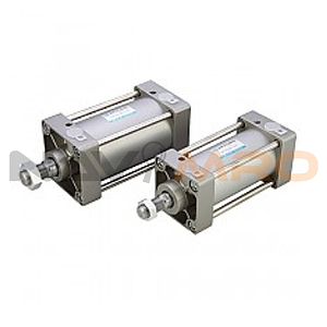 ACM 푸트형 편로드 실린더 (단동후진, 무급유, 내경 40mm, 선단너트 1개, 행정 25~150mm)