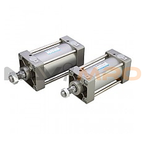 ACM 센터 트러니온 편로드 실린더 (단동후진, 무급유, 내경 40mm, 선단너트 1개, 행정 25~150mm)