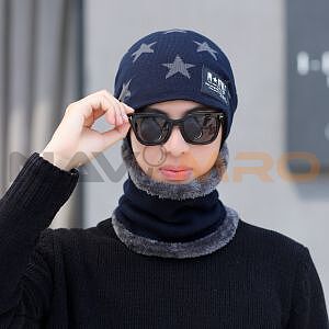 스터닝 넥워머/비니 모자 세트 (남성용)