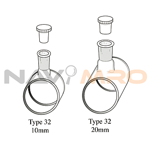 실린더형 흡광 셀 (2면 투명, Type 32, with PTFE Stopper)