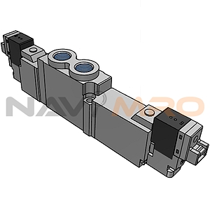 5포트 내부파일럿 직접배관 솔레노이드 (DV3000, Exhaust Center, AC110V, 수평커넥터, PCB타입 리드선 제외)