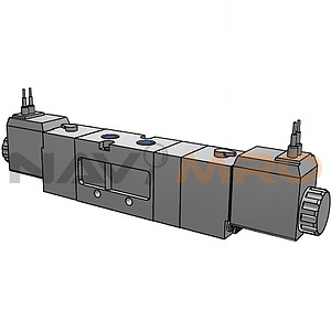 탄성체씰 5포트 파일럿 직접배관 솔레노이드 (RDS3000, Exhaust Center, DC24V, 그로메트)