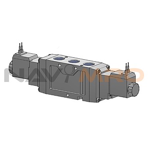 탄성체씰 5포트 파일럿 직접배관 솔레노이드 (RDS5000, 더블, DC12V, 그로메트)