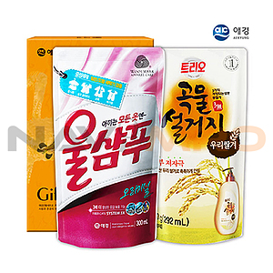 애경 울샴푸 곡물설거지300리필 2종