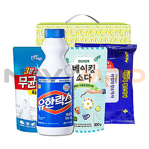 무균무때 유한락스 베이킹소다300리필 청소박사중형30매 4종